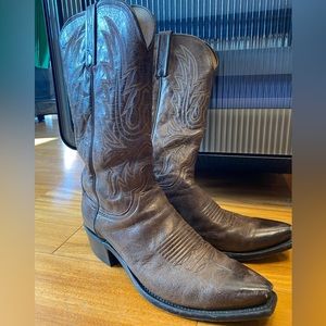 Lucchese Authentic Brown Cowboy Boots Size 9